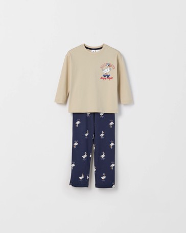 Australian Cotton Younger Boys Oversized Lounge Knit Pyjama Set