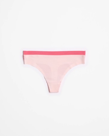Womens Bonded No Show G-String Briefs 2 Pack