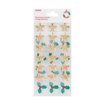 Christmas Craft Puffy Stickers - Anko