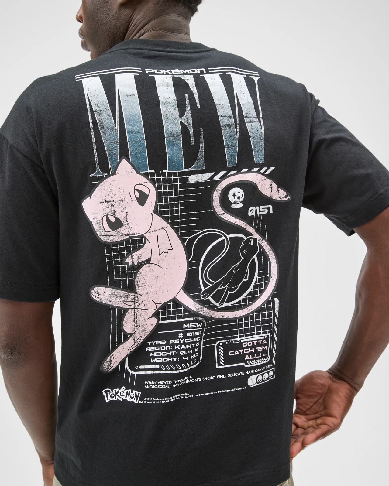 Pokemon Australian Cotton Graphic T-Shirt - Pokemon Washed Black 5 of 6
