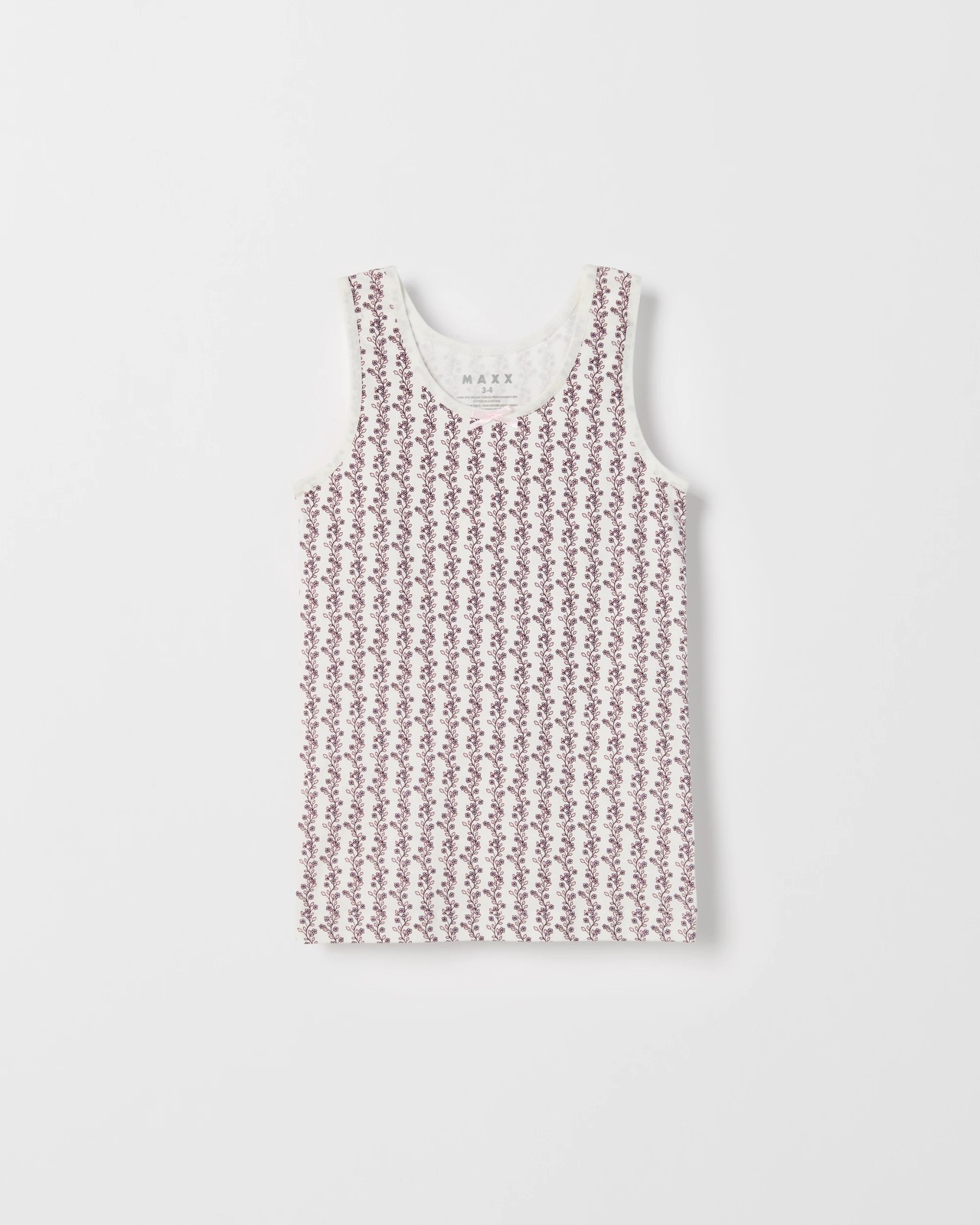 Maxx Bamboo 3 Pack Girls Vests - Floral 2 of 5
