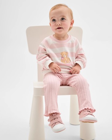 Baby Organic Cotton Jumper & Flare Pants 2 Piece Set