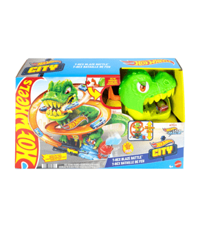 Mattel Hot Wheels City T-Rex Blaze Battle Playset