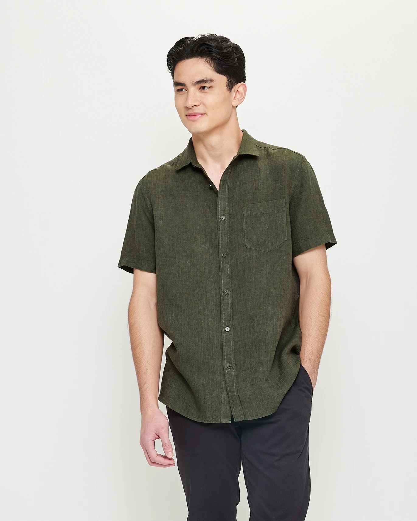 Short Sleeve Linen Shirt | Target Australia