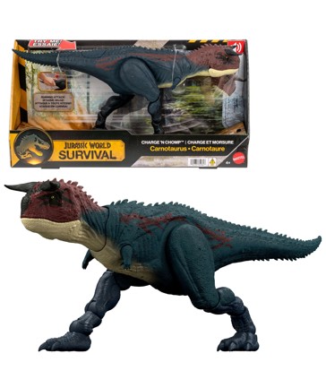 Jurassic World Survival Charge 'N Chomp Carnotaurus Dinosaur Figure