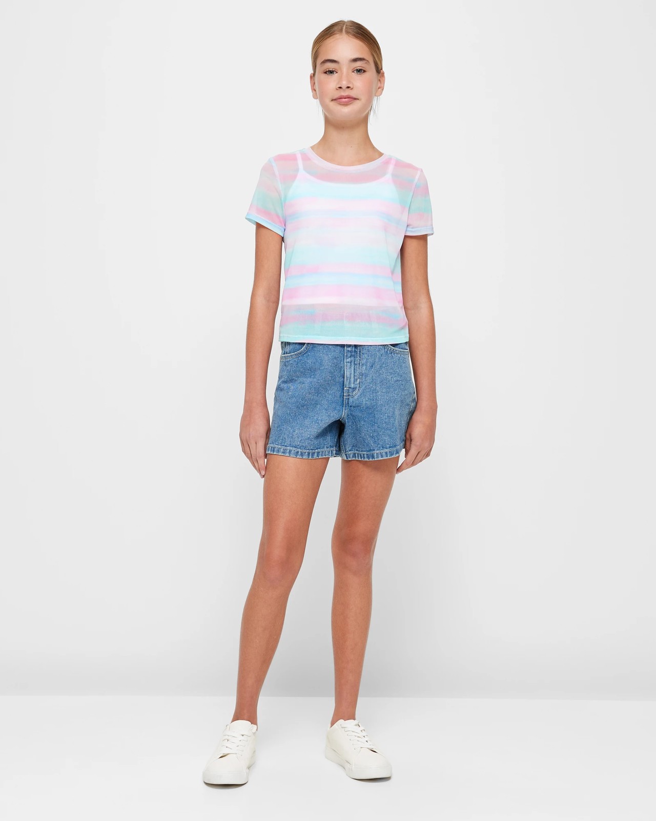 2 Piece Mesh T-shirt Set | Target Australia