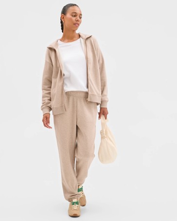 Active Australian Cotton Blend Fleece Zip Through Hoodie