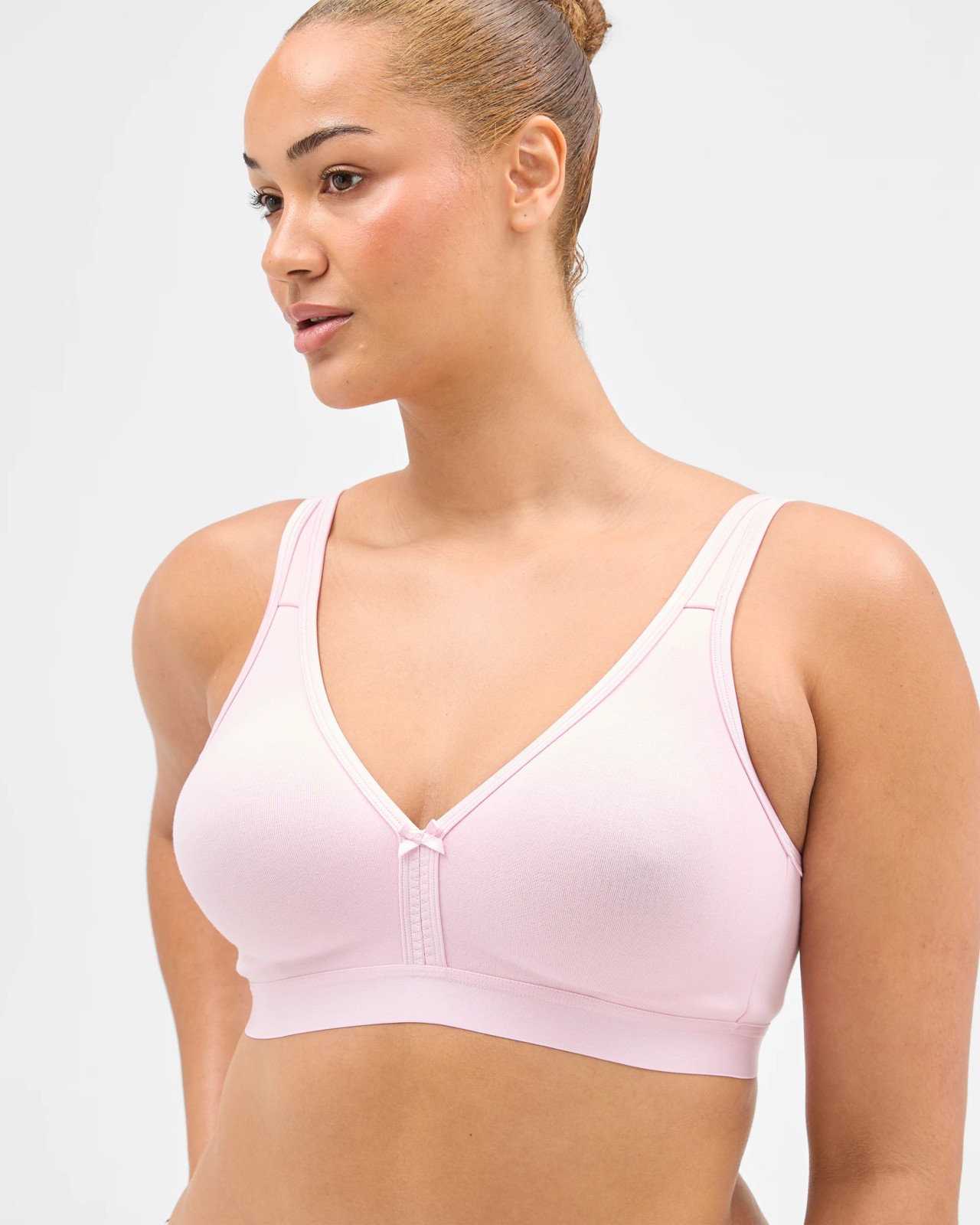 Plus Size Lucy Australian Cotton Blend Moulded Wirefree Bra - Parfait 2 of 3