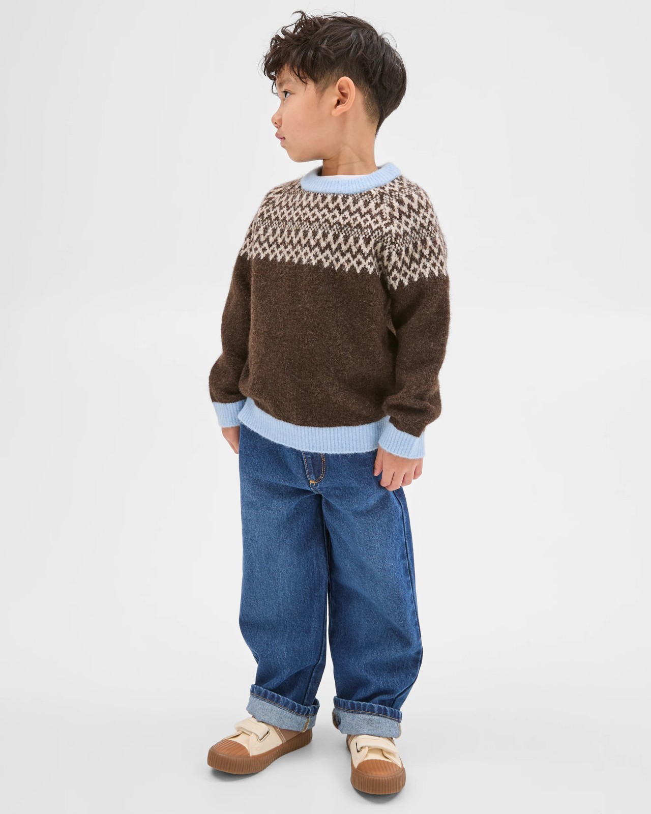 Fairisle Knit Crew Neck Sweater 2 of 6