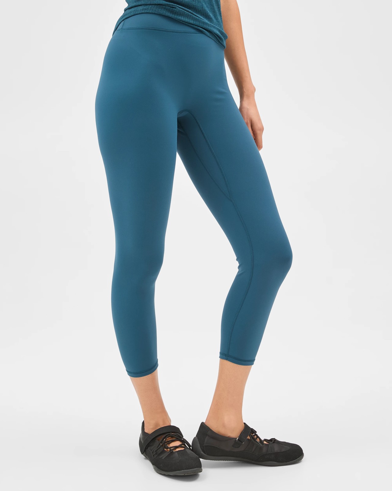 Active Studio Soft 7/8 Length Yoga Tights - Petrol 5 of 5