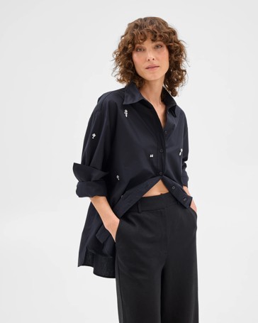 Long Sleeve Embellished Shirt - Preview