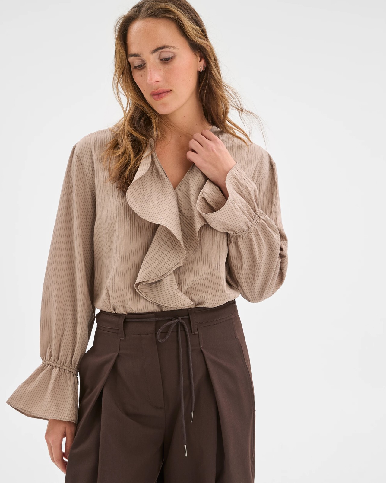 Preview Long Sleeve Frill Detail Blouse 2 of 5