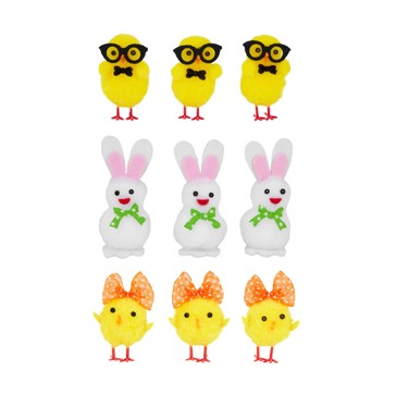3 Pack Chenille Easter Characters, Assorted - Anko