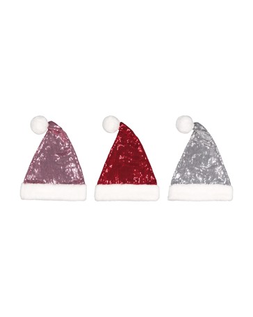 Anko Sequin Santa Hat - Assorted