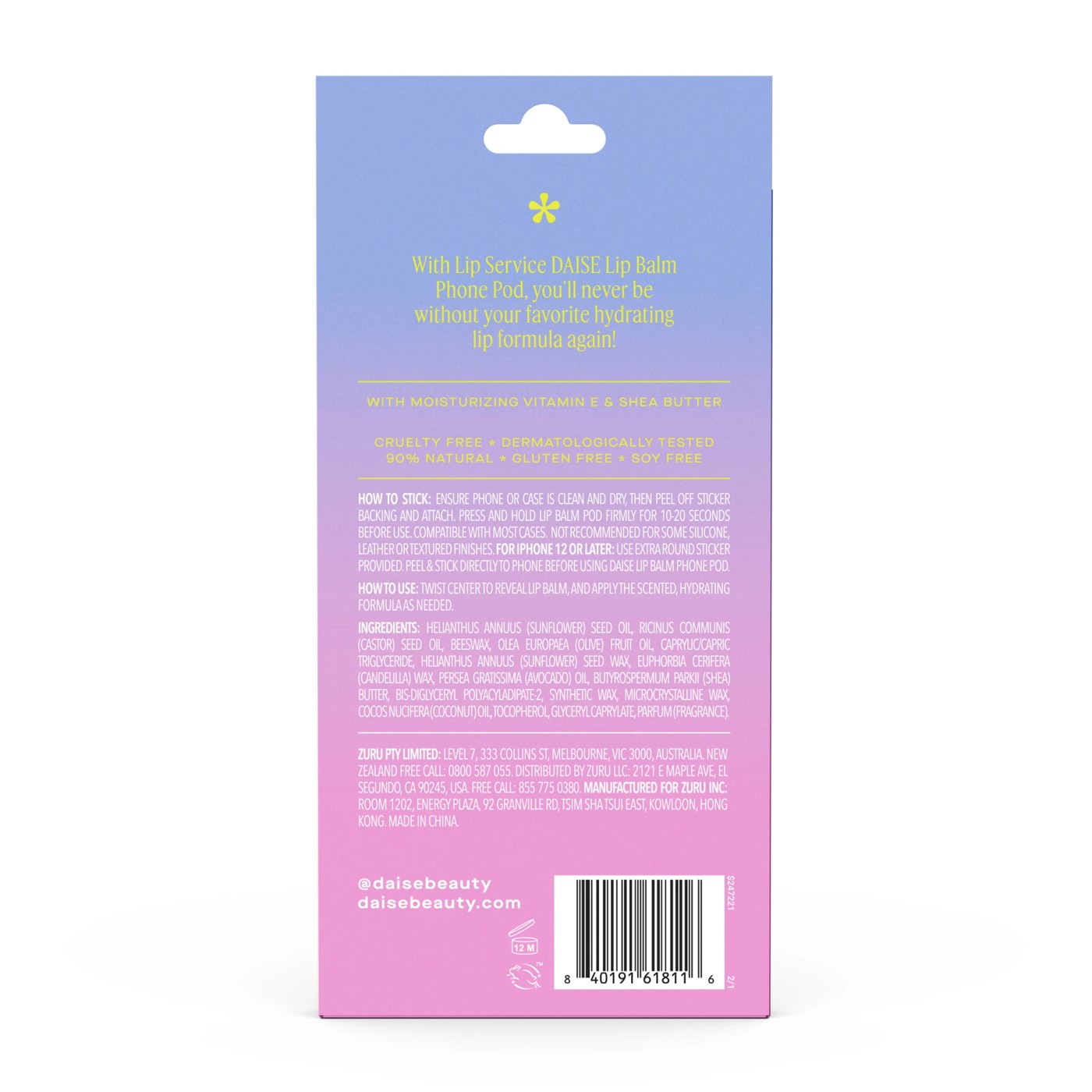 DAISE Lip Balm Phone Pod 1.7g - Strawberry Kiss 2 of 6