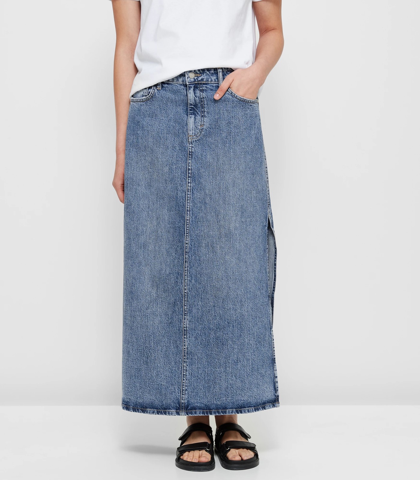 Denim Maxi Skirt | Target Australia