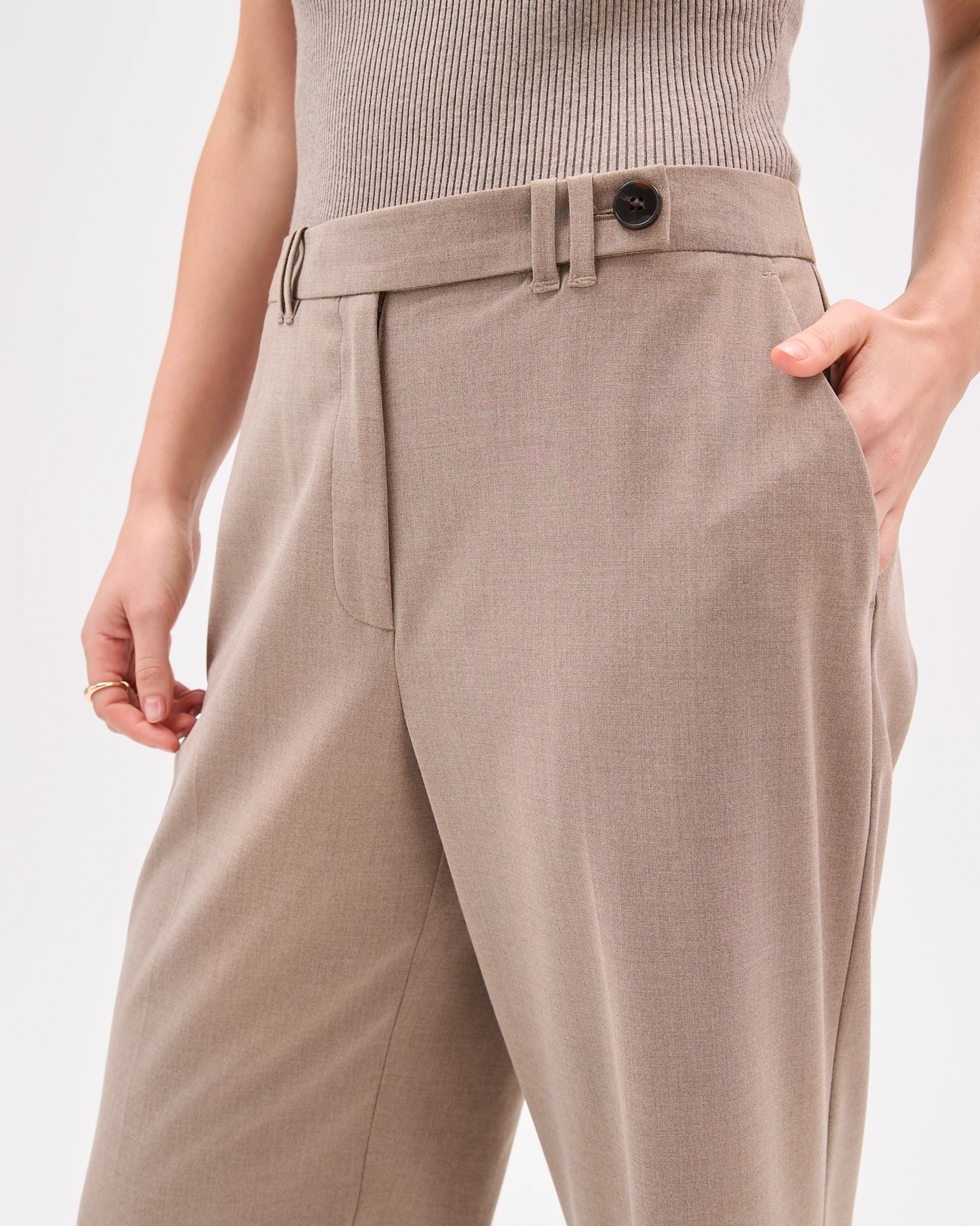 Lily Loves Straight Leg Pants  - Smoked Taupe 4 of 6