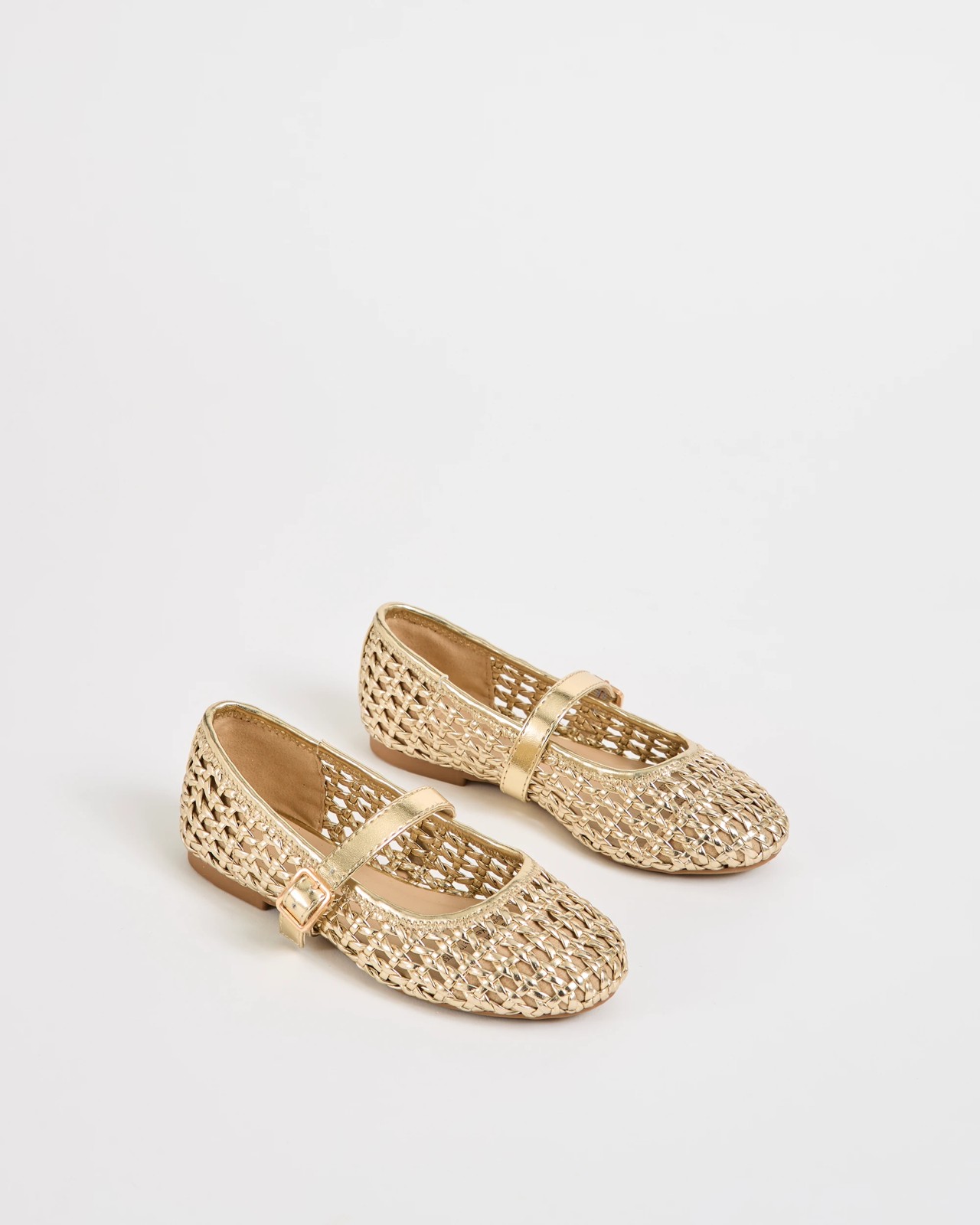 Metallic Weave Ballet Flats 2 of 3