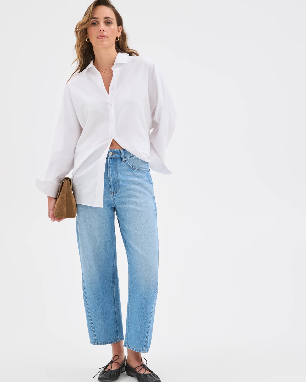 Harper Barrel Leg Denim Jeans 2 of 6