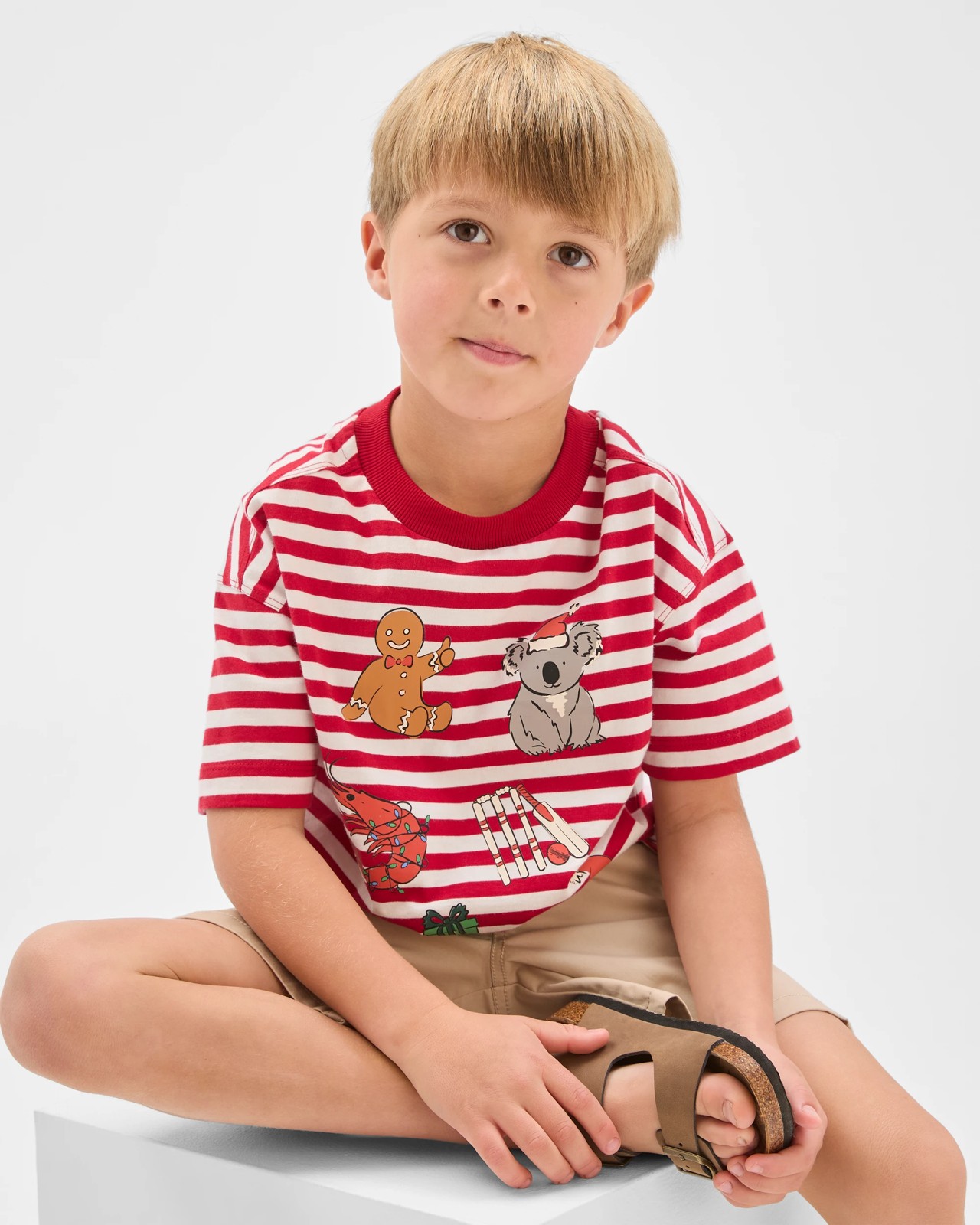 Australian Cotton Oversized Christmas T-Shirt - Red 3 of 6