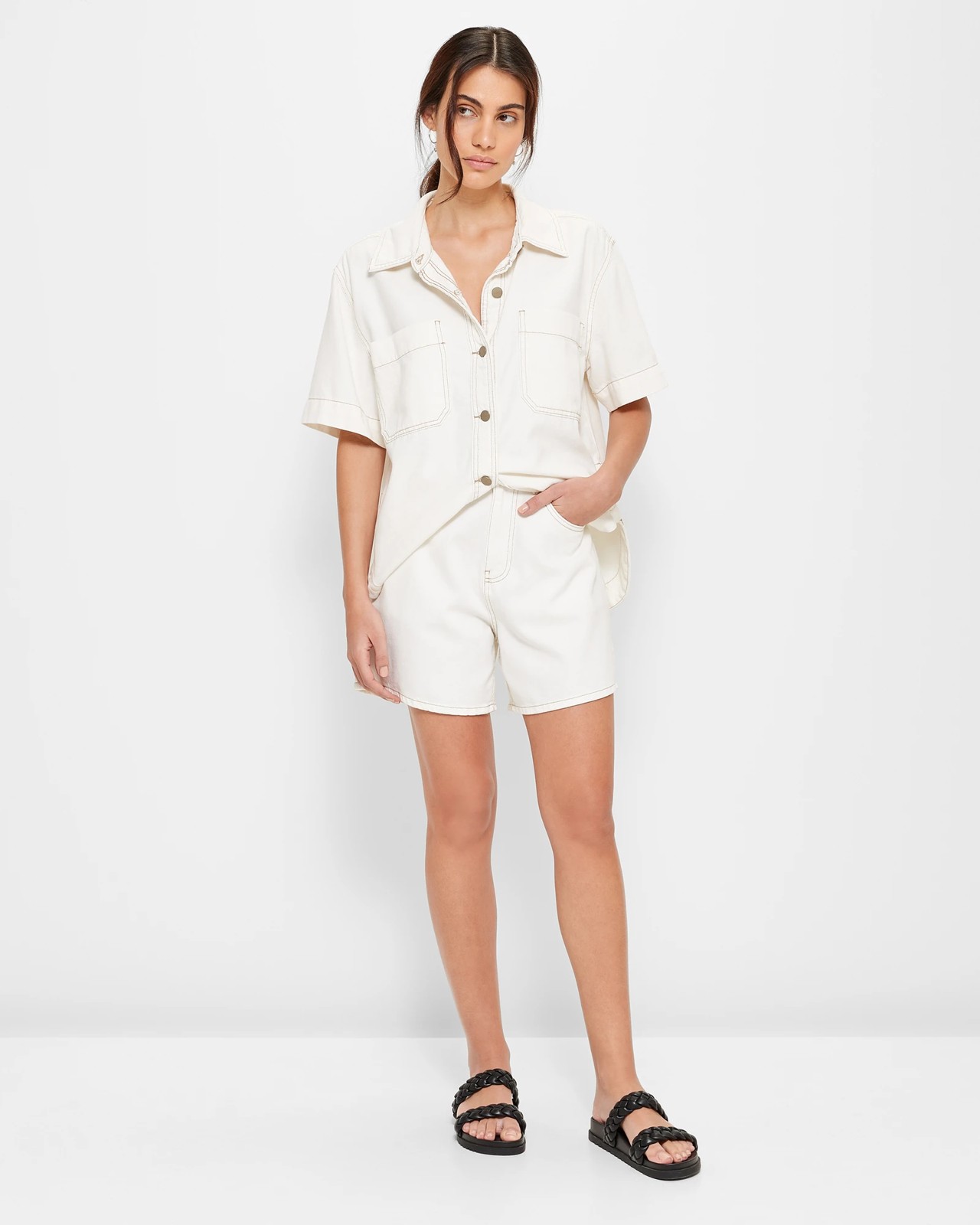 Super High Rise A-Line Denim Shorts | Target Australia