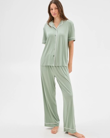 Bamboo Short Sleeve Top and Pants Pyjama Set
