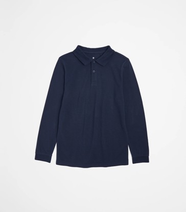 School Polo Long Sleeve Top