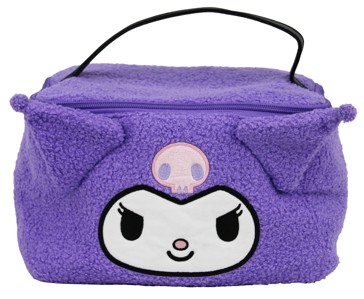 Hello Kitty and Friends Kuromi Fluffy Cosmetic Train Case - Purple