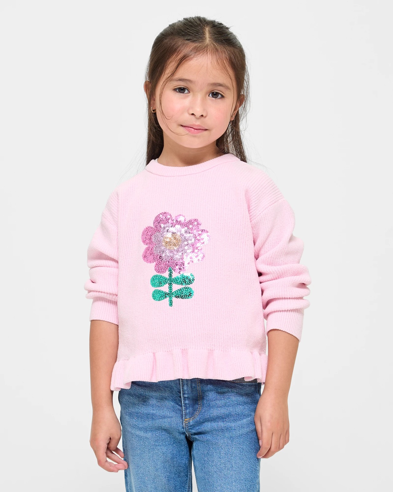 Knit Sequin Flower Jumper | Target Australia