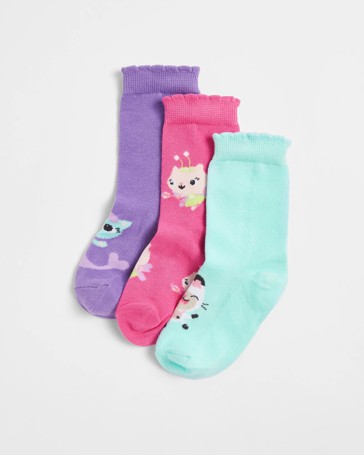Gabby's Dollhouse Crew Socks 3 Pack