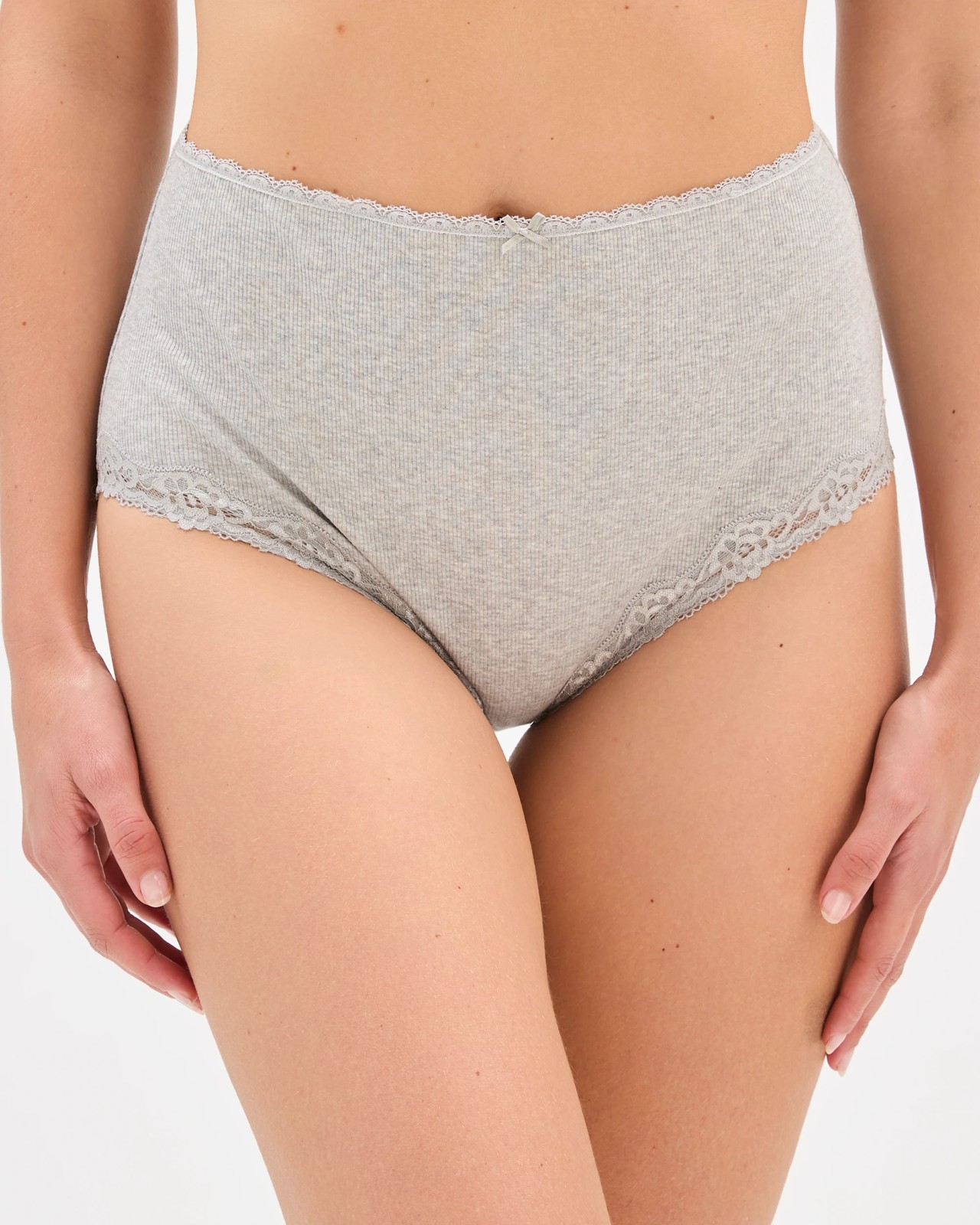 Australian Cotton Blend 3 Pack Full Briefs - Soft Rose/Shell/Grey Marle 2 of 4