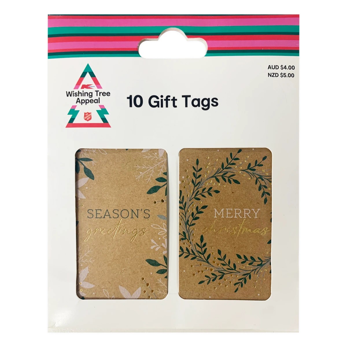 Wishing Tree 10 Pack Christmas Gift Tags - Assorted 5 of 6