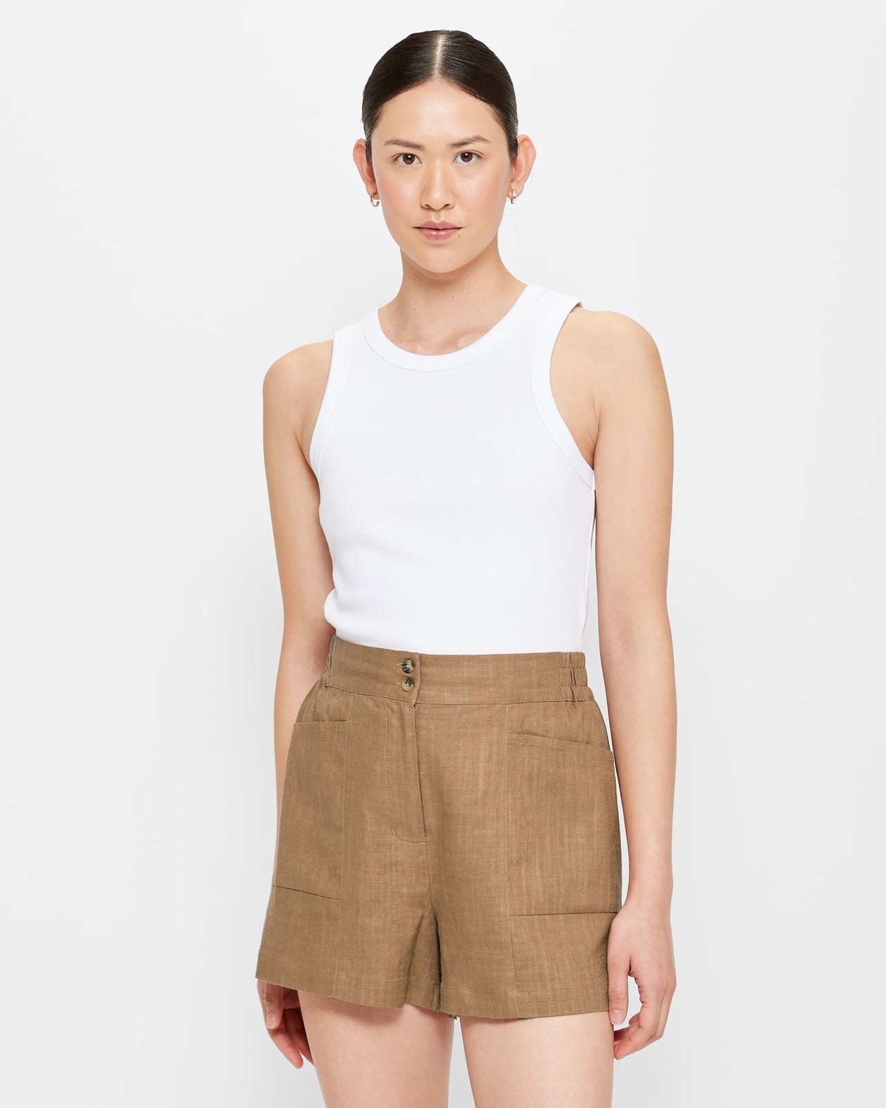 Linen Blend Shorts