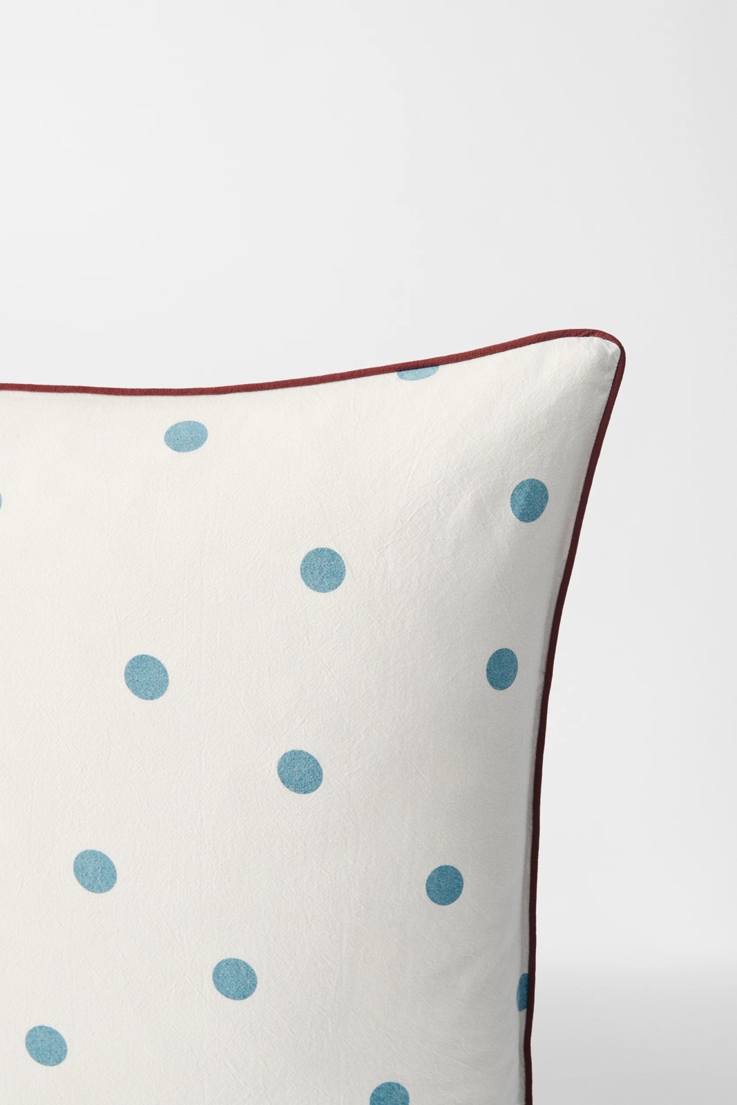 Arlo Polka Dot Stonewash Cotton European Pillowcase - Sea Angel 4 of 5