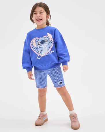 Disney Lilo & Stitch Australian Cotton Blend Jumper and Bike Shorts Set