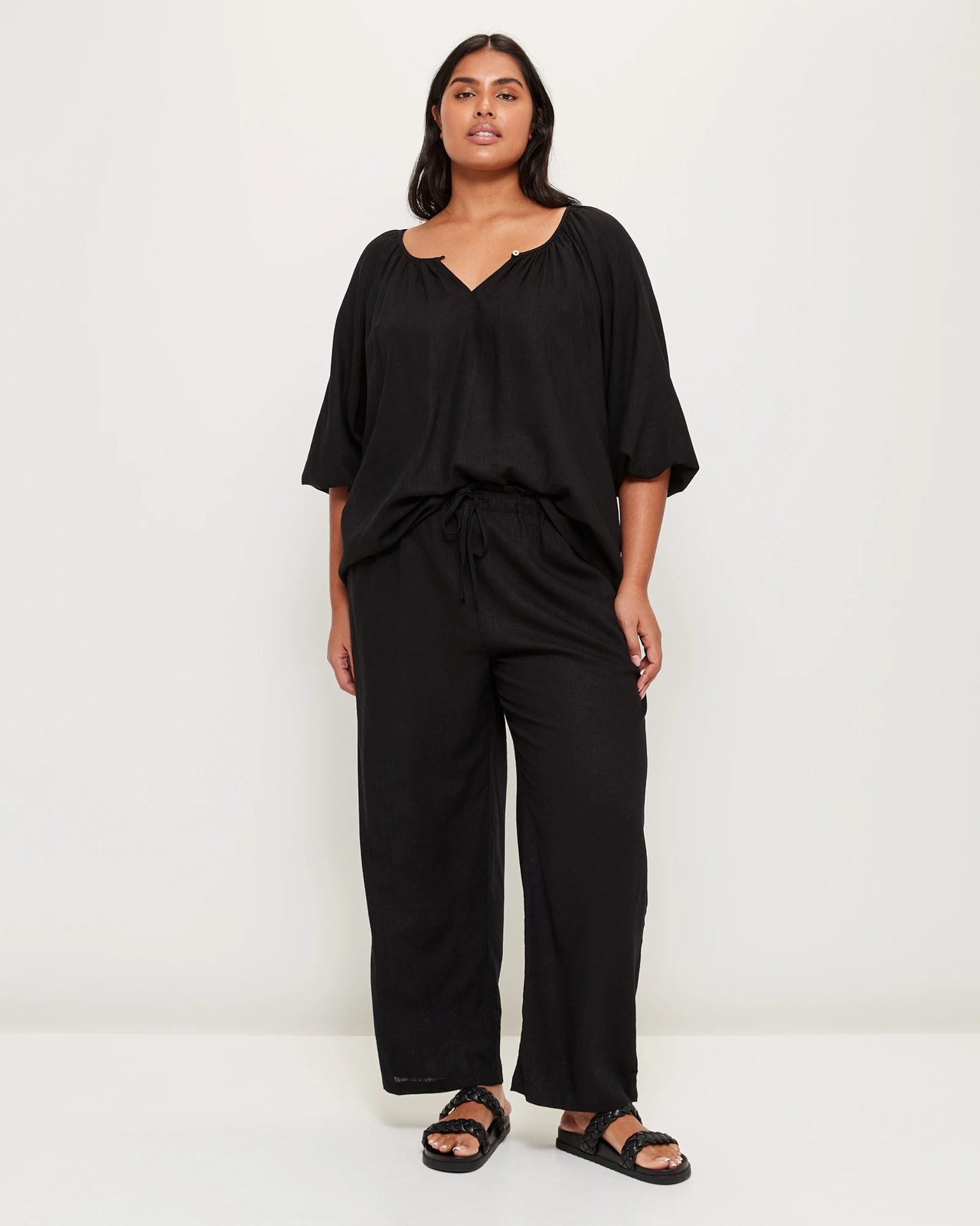 Shop Plus Size Natural Relaxed Pant in Black