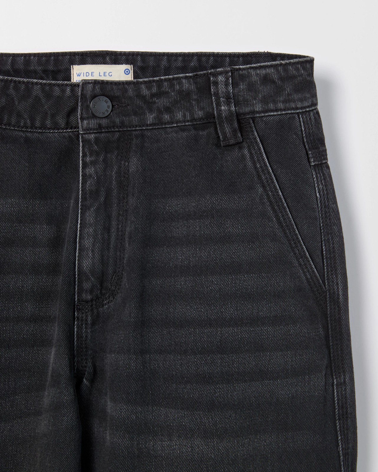 Wide Leg Carpenter Denim Jeans - Blackwash 5 of 5