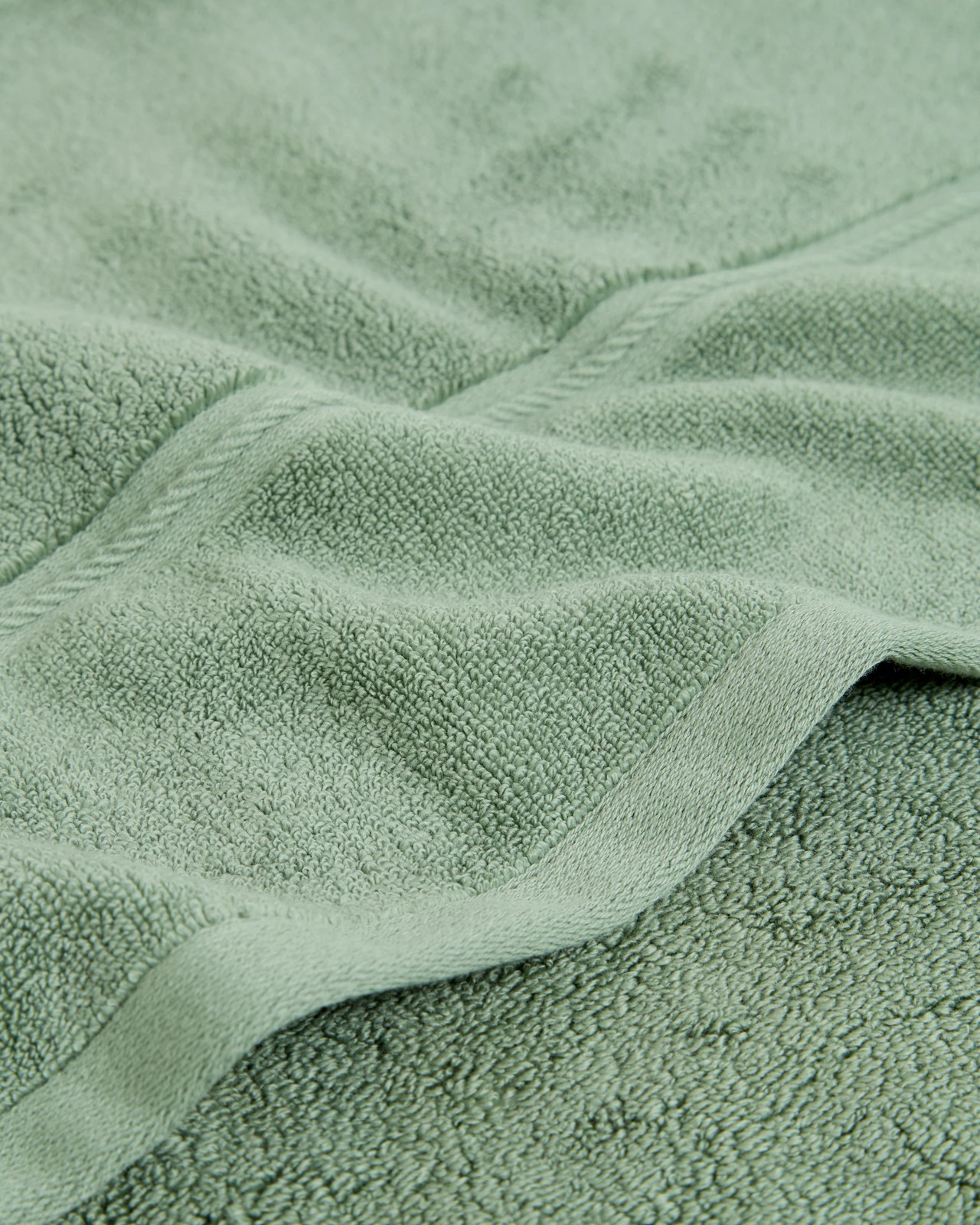 Luxury Egyptian Cotton Pile Bath Sheet - Sage 3 of 3