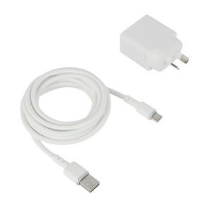Wall USB Charger with USB-A to USB-C, White - Anko product image