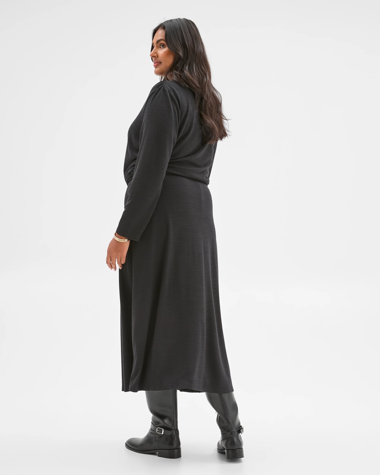 Plus Size Drape Knit Midi Skirt 6 of 6