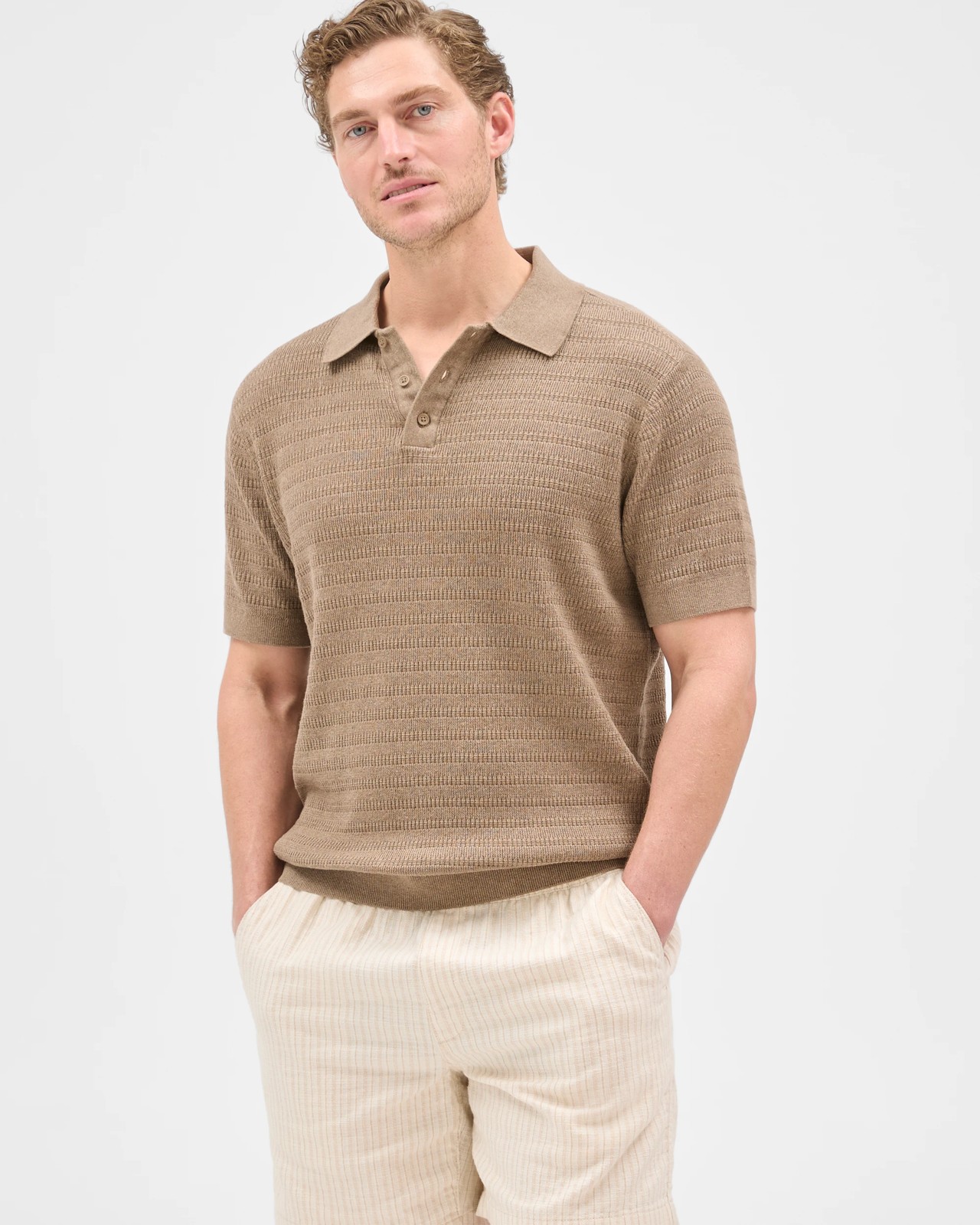 Australian Cotton Blend Textured Shorts 4 of 5