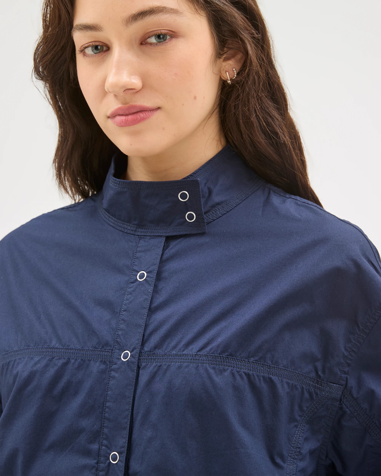 Lily Loves Australian Cotton Gathered Detail Jacket - Deep Navy 3 of 5
