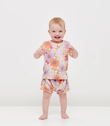 Baby Organic Cotton Sibling Matching Floral Pyjama Set