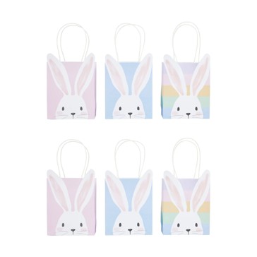 6 Pack Easter Bunny Loot Bags - Anko