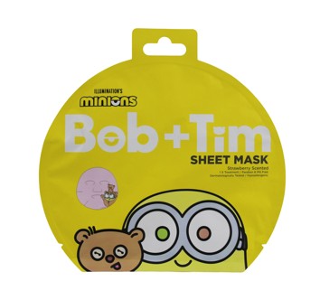 Illumination's Minions Bob & Tim Sheet Mask - Strawberry Scented