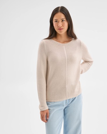Australian Cotton Blend Ottoman Twist Sweater