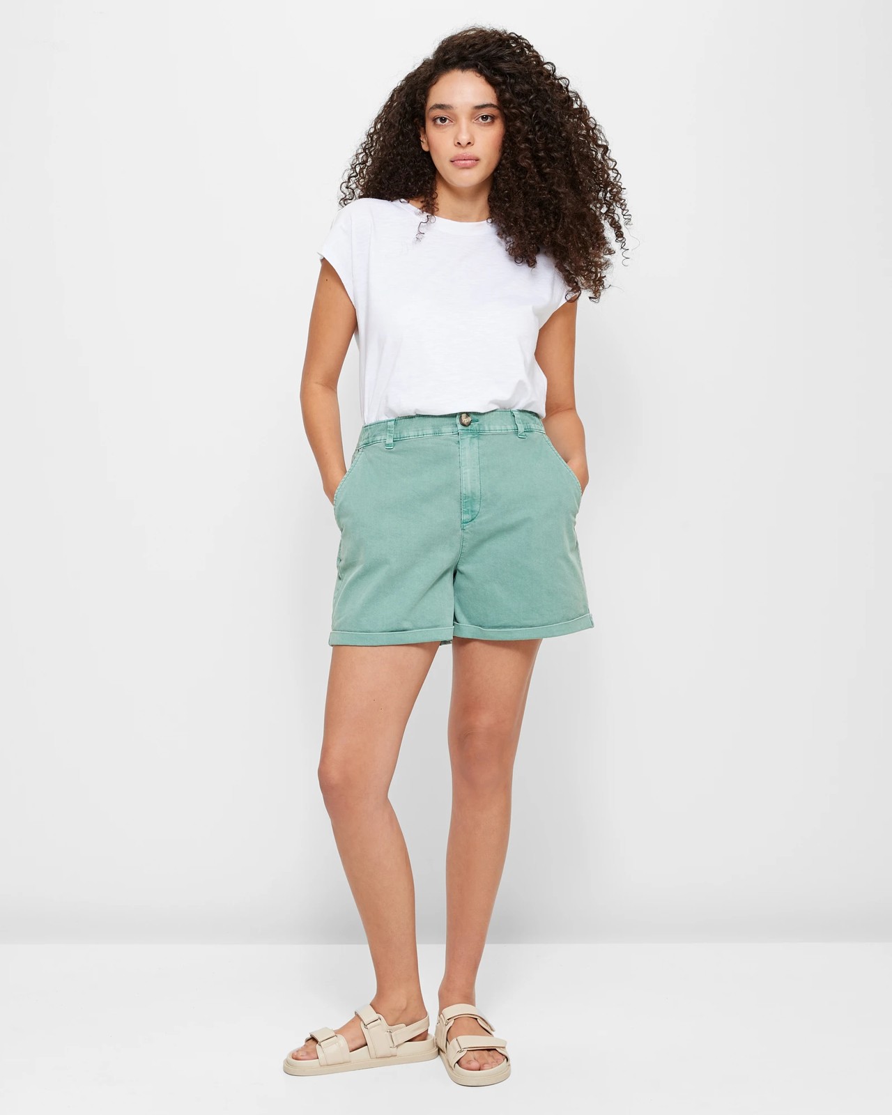 Green chino sales shorts womens