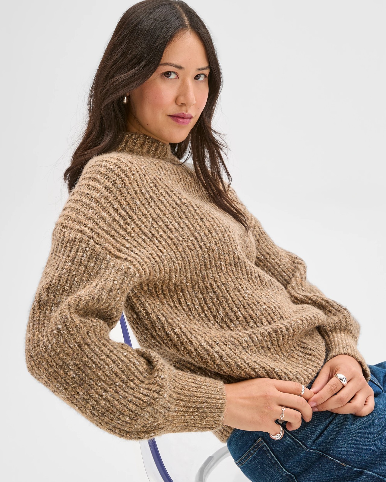 Twist Yarn High Neck Jumper - Natural Twist 5 of 6