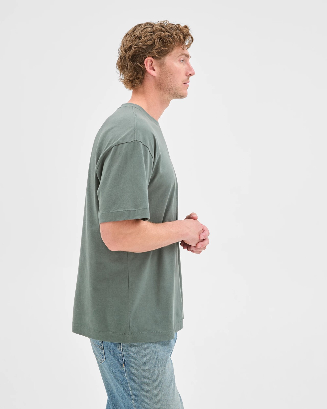 Australian Cotton Relaxed T-Shirt - Balsam Green 5 of 5
