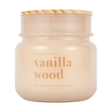 Vanilla Wood Soy Blend Scented Jar Candle - Anko